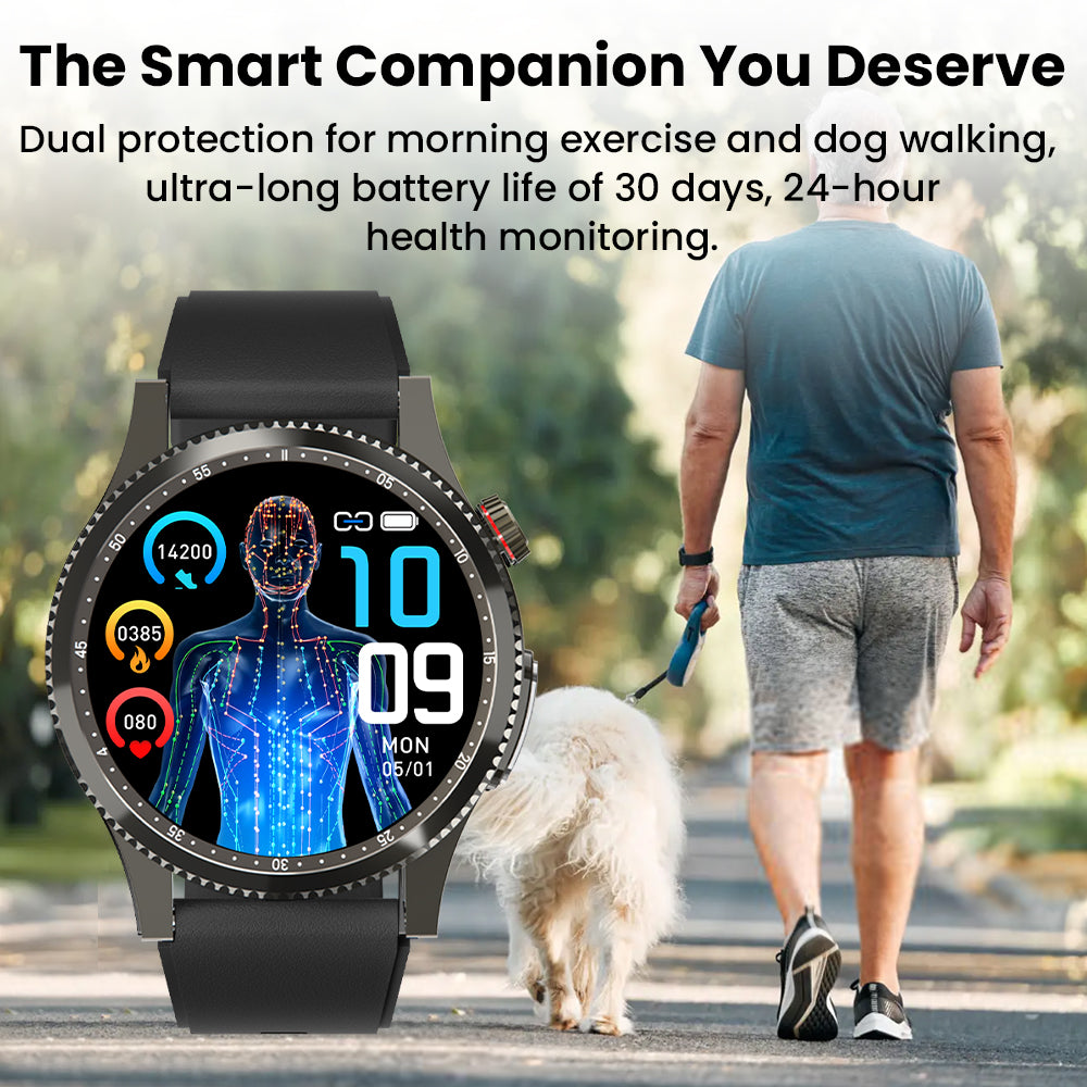 Fitaos H9 ECG blood glucose Uric acid cholesterol Stress monitoring Smartwatch