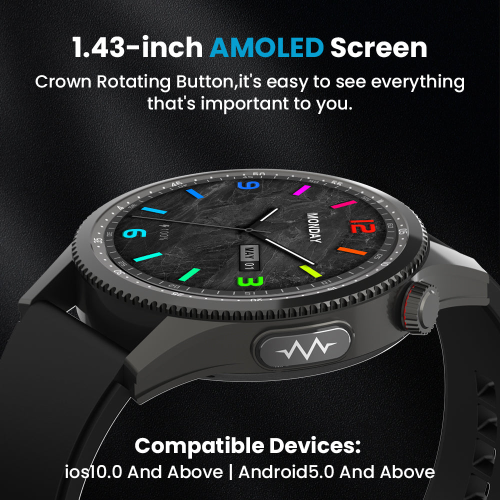 Fitaos H9 ECG blood glucose Uric acid cholesterol Stress monitoring Smartwatch