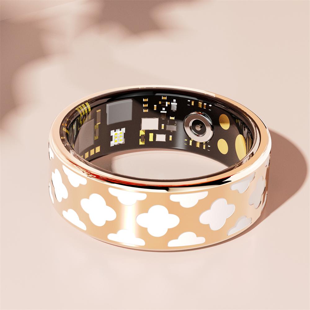 Ftiaos R11 Colour Enamels Blood Sugar Blood Pressure Blood oxygen Sleep Monitoring Waterproof Smart Ring