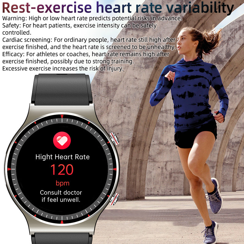FITAOS ECG Blood Oxygen Heart rate Health Monitoring Smart Watch Pro1 for Women or Men