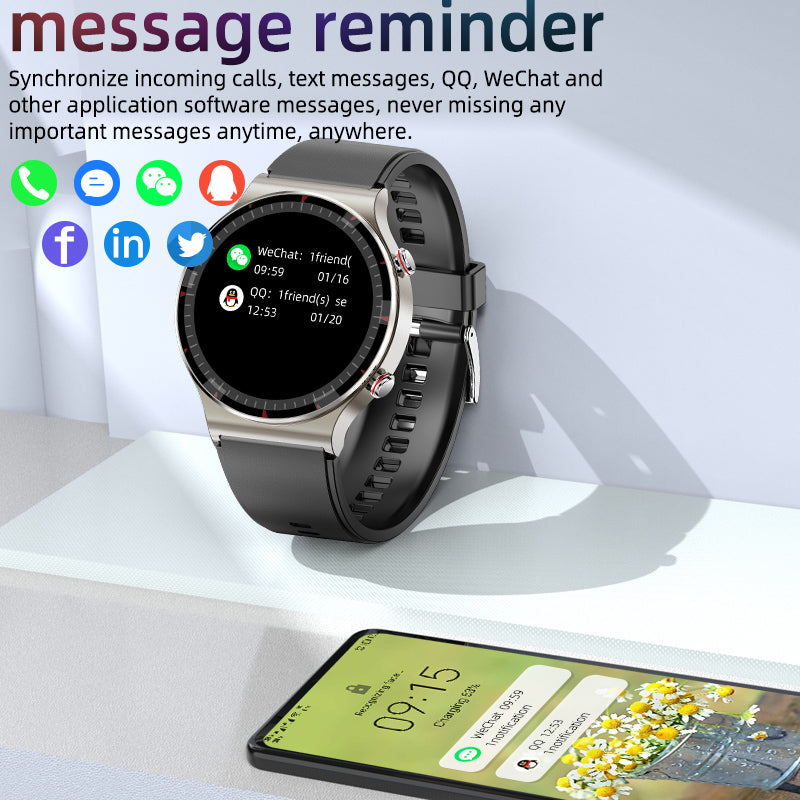 FITAOS ECG Blood Oxygen Heart rate Health Monitoring Smart Watch Pro1 for Women or Men