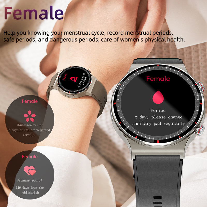 FITAOS ECG Blood Oxygen Heart rate Health Monitoring Smart Watch Pro1 for Women or Men