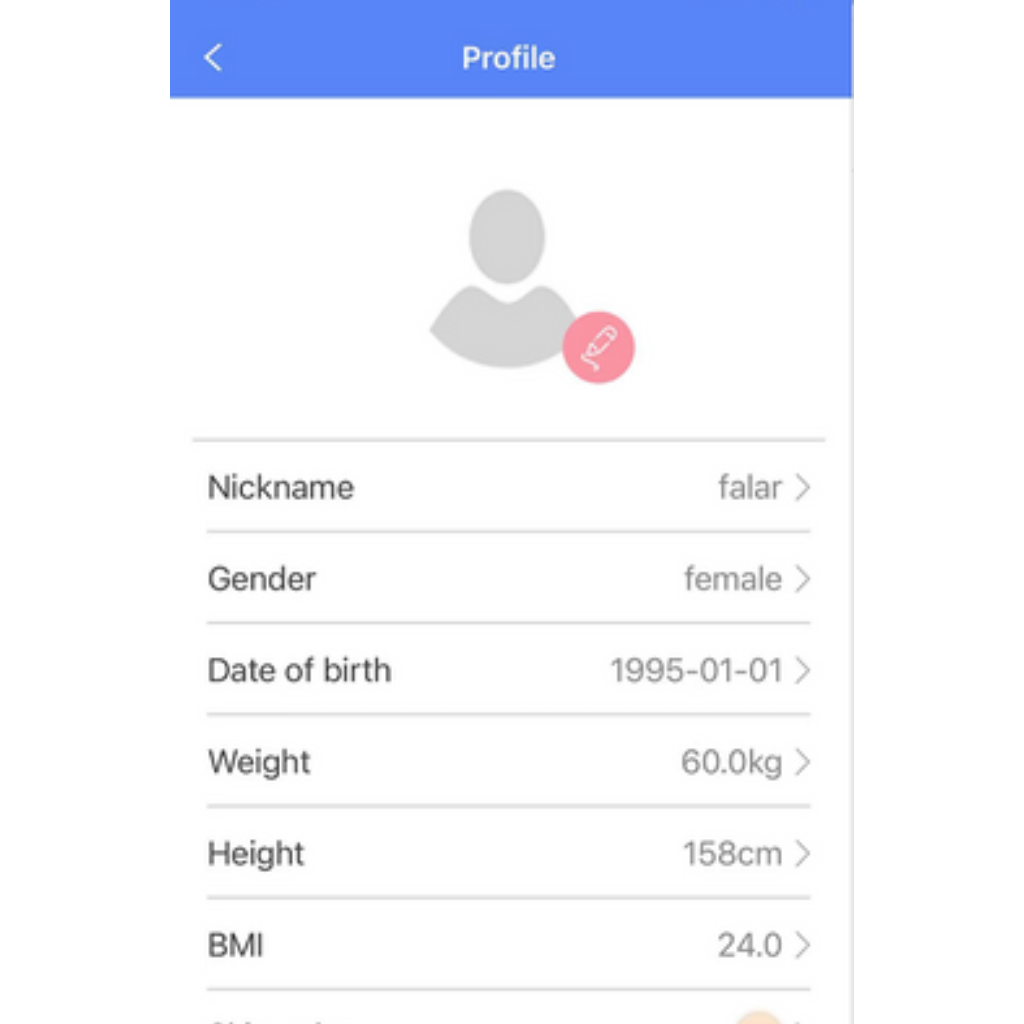 Setting Personal Profile - Fitaos