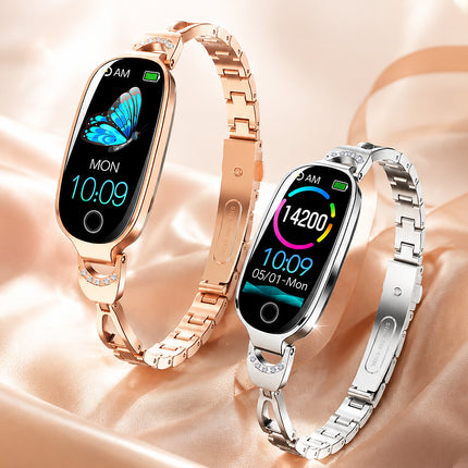 Fitaos Blood Sugar Blood Pressure monitoring Luxury Diamond Design Fashion Smartwatch