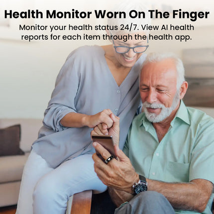 FITAOS R07 Blood Glucose ECG/EKG Blood Pressure Monitoring AI Health Analysis Smart Ring