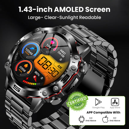 Fitaos PRO 3 High-end ECG/EKG blood sugar health sports smart watch