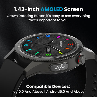 Fitaos H9 ECG blood glucose Uric acid cholesterol Stress monitoring Smartwatch
