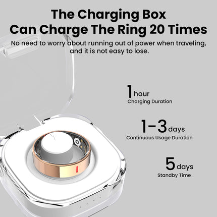 Fitaos R05 Blood Sugar Blood Pressure Blood oxygen HRV Sleep Monitoring Waterproof Smart Ring