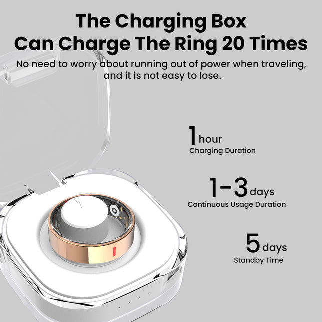 Fitaos R05 Blood Glucose & SpO2 Smart Ring - Sleep & HRV Tracker