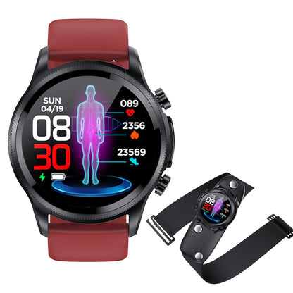 Fitaos Blood Glucose Monitor HD Touch Chest Patch Instant ECG Analysis Sports Smart Watch