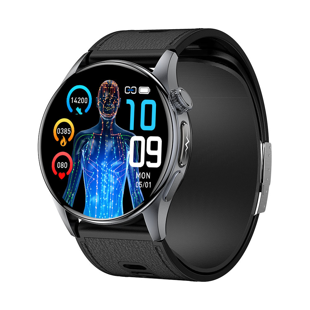 Fitaos Max 6 High-end Flagship Air Pump Blood Pressure ECG Blood Sugar Blood Oxygen Monitoring SmartWatch