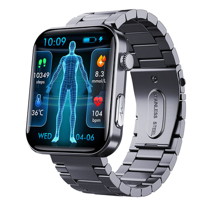 Fitaos Max 6 ECG blood glucose Uric acid cholesterol Stress monitoring Smartwatch