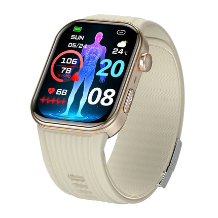 Fitaos Max 7 AI Analysis Air Pump Blood Pressure ECG Blood Sugar Blood Oxygen Monitoring SOS SmartWatch