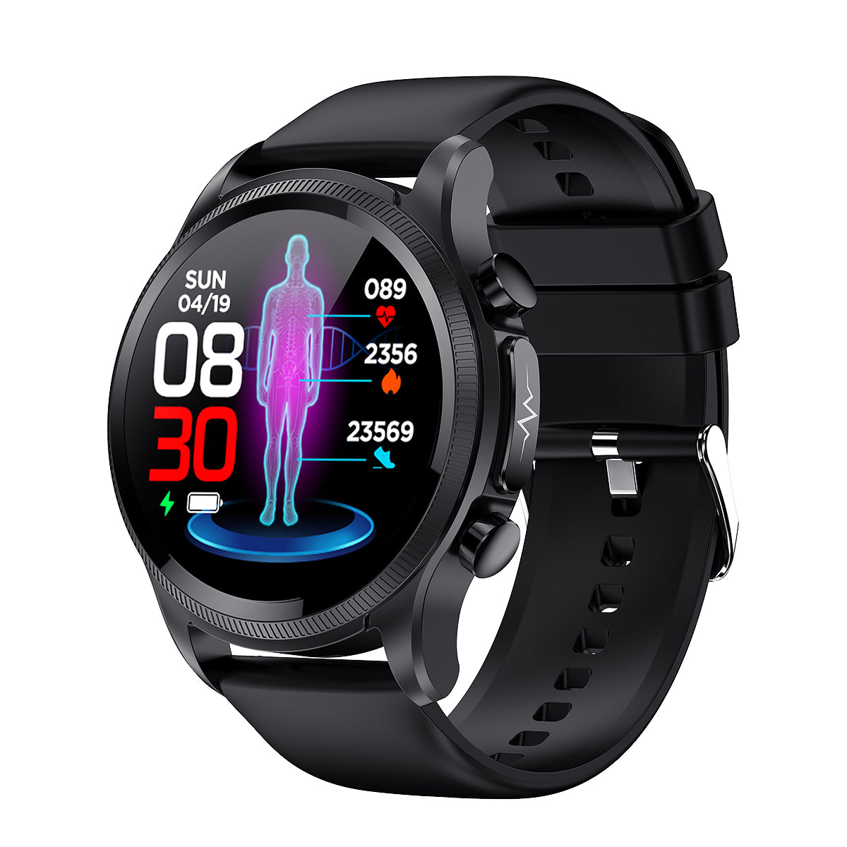 FITAOS Multifunctional Monitoring Smartwatch With ECG /Blood Oxygen/Blood Pressure/Blood Glucose