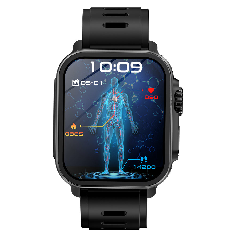 FITAOS  VEE Bluetooth Call ECG/EKG Blood Oxygen Heart rate Blood Sugar Monitoring Music SmartWatch