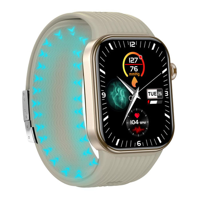 Fitaos Max 7 AI Analysis Air Pump Blood Pressure ECG Blood Sugar Blood Oxygen Monitoring SOS SmartWatch