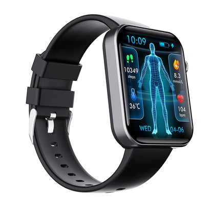 Fitaos Max 6 ECG blood glucose Uric acid cholesterol Stress monitoring Smartwatch
