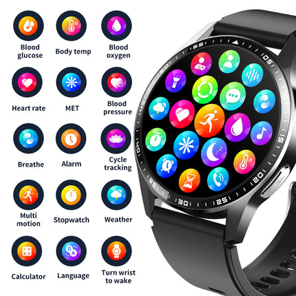 Fitaos ECG Blood glucose Blood Oxygen monitoring SOS Smartwatch
