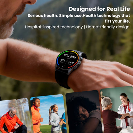 Fitaos Max 6 High-end Flagship Air Pump Blood Pressure ECG Blood Sugar Blood Oxygen Monitoring SmartWatch