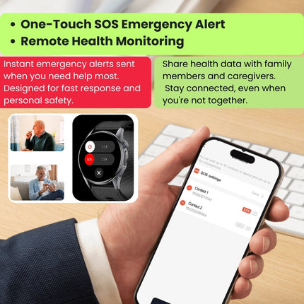 Fitaos Max 6 High-end Flagship Air Pump Blood Pressure ECG Blood Sugar Blood Oxygen Monitoring SmartWatch