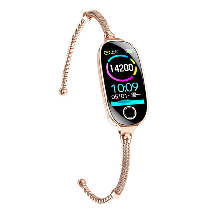 Fitaos Blood Sugar Blood Pressure monitoring Luxury Diamond Design Fashion Smartwatch