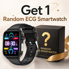 Black Silicone+ Random ECG smartwatch