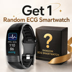 Black silicone+ Random ECG smartwatch