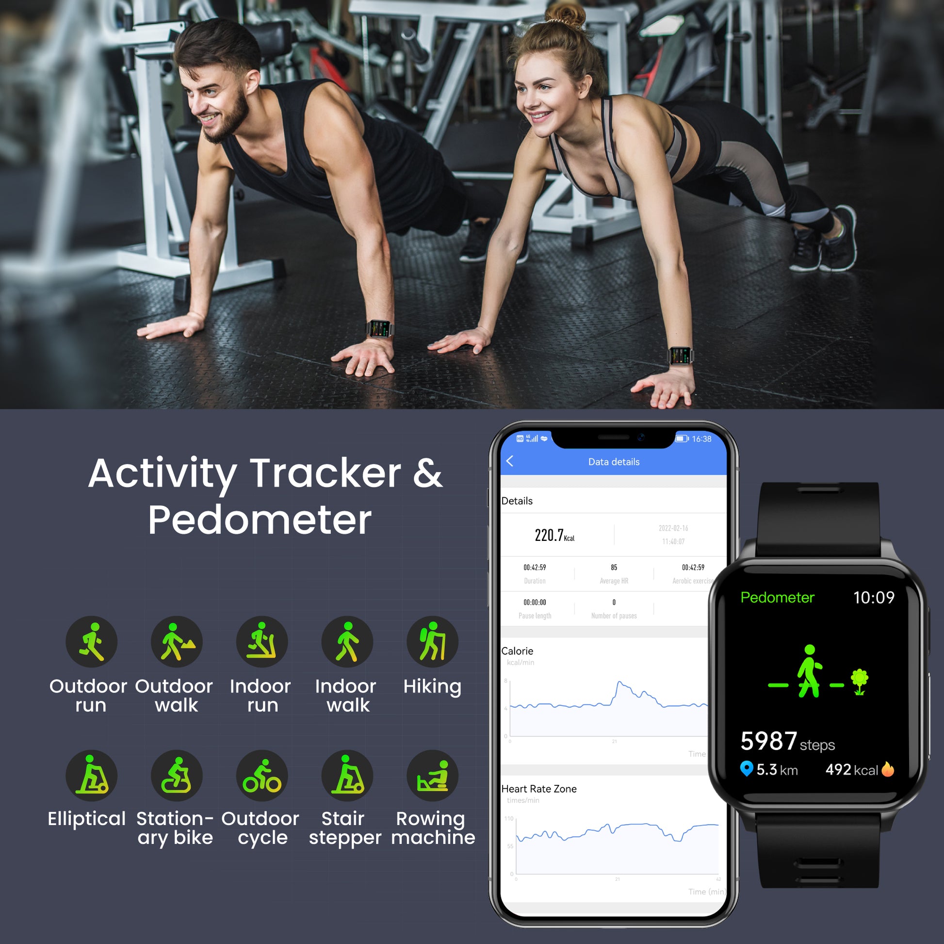 CFDA Certification Health ECG  Smartwatch With Blood Oxygen Heart Rate Monitor Sleep Monitoring Health Tracker Watch